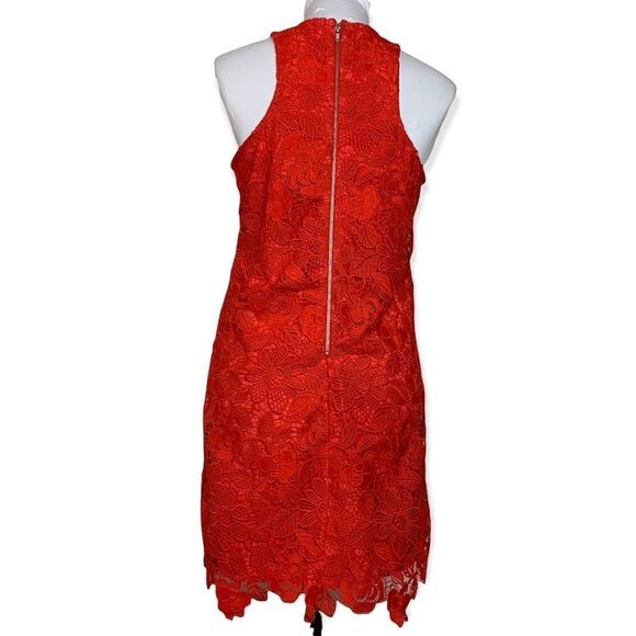 LOVERS + FRIENDS women’s red lace overlay racerback tank dress sz S - Picture 3 of 7